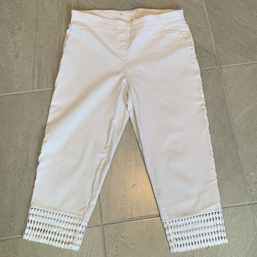 White Ankle Pants Size 10 Rachel Zoe